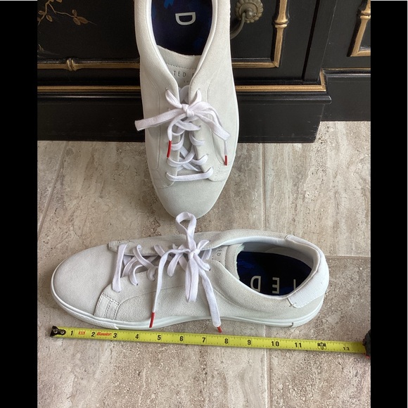 Ted Baker Triloba White Suede Sneakers - Picture 7 of 15